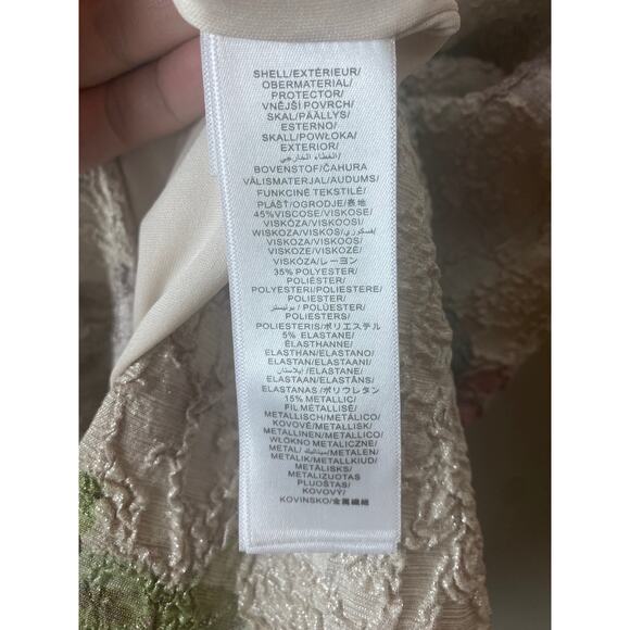 NWT ADRIANNA PAPELL DRESS 18W MATELASSE FLORAL SHORT COCKTAIL METALLIC TEXTURE - Picture 5 of 12